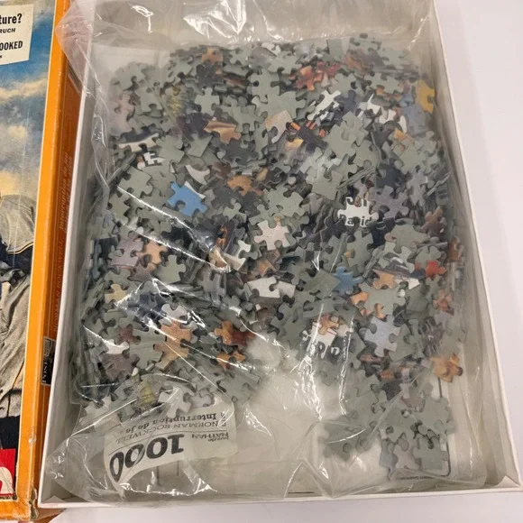 🇺🇸 Vintage Nathan 1000 Piece Puzzle Norman Rockwell Three Umpires SEALED BAG - Picture 7 of 11